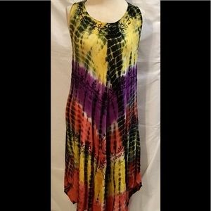 Ocean Breeze Tie Dye Boho Summer Dress